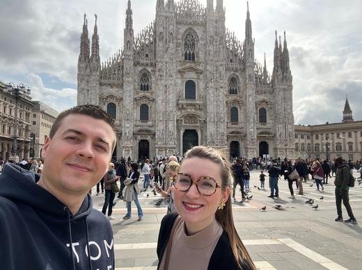 Audrey et Hugo à Milan