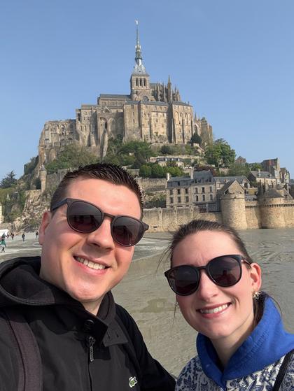 Audrey et Hugo au Mont Saint-Michel